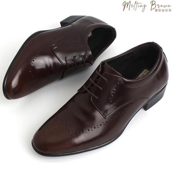 メンズシューズ ウィングチップ ドレスシューズ ダービーシューズ 5cm