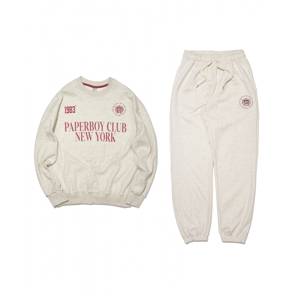 PAPERBOY [セット]スポーツクラブスウェットセットアップ - オートミール