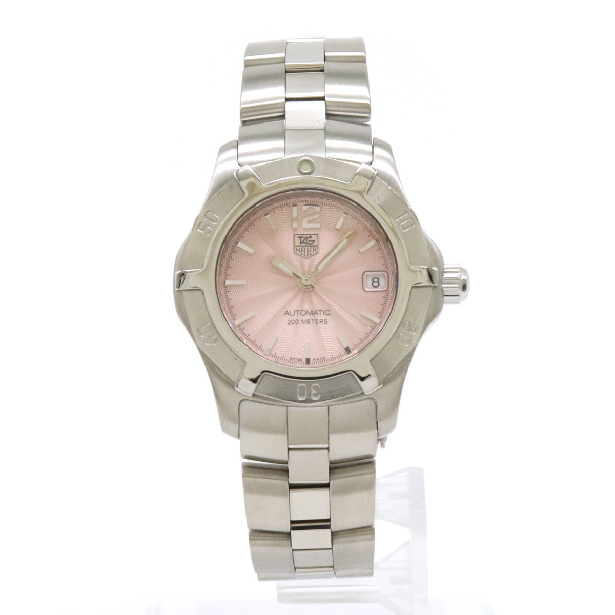 アクアレーサー デイト レディース ピンク文字盤 QZ クォーツ 腕時計 WN231