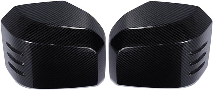 トヨタ ハイエース 200系 6型 専用 エアロフィン付き ドアミラー サイドミラー カバー 左右セット ドレスアップ カスタム( カーボン調)