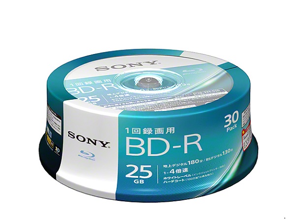 BD-R 25GB 4倍速 30枚 スピンドル 30BNR1VJPP4