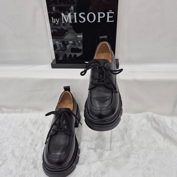 By 女性 ベーシック チャンキーソール ダービーシューズ 112HT439SI011 BLACK 2 JJ