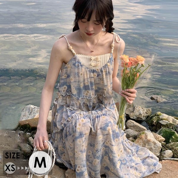 リゾートワンピ 大人可愛い 夏ワンピース キャミソール キャミワンピ 小柄 リゾートワンピース レディース リゾート ワンピース サマー 花柄 オシャレ ロング丈 ロングワンピ 春 夏 オフコーデ パ