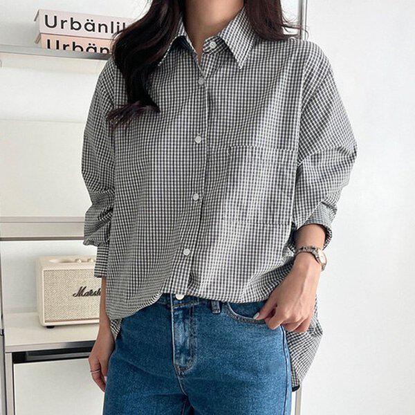 (SH)市松模様シャツ