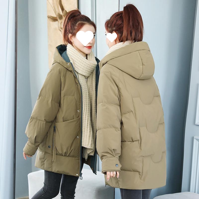 中綿コート レディース中綿 フード付きダウン ロング丈 体型カバー カジュアル 暖かい 保温 防風 ファッション