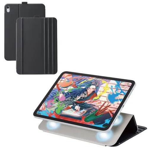 エレコム TB-A25RWVDBK iPad ケース 11インチ ( A16 )／10.9インチ 第10世代 マグネット着脱フラップ カバー ブラック