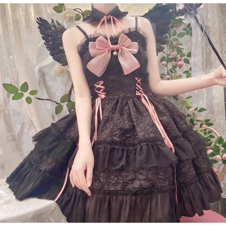 2022夏/新発/数量限定/Lolita系　吊りスカート/ワンピース　jsk　日常　写真　舞台　変装/ロリータ トップス 萌え レディース ゴスロリ ロリータファッション 6,135円