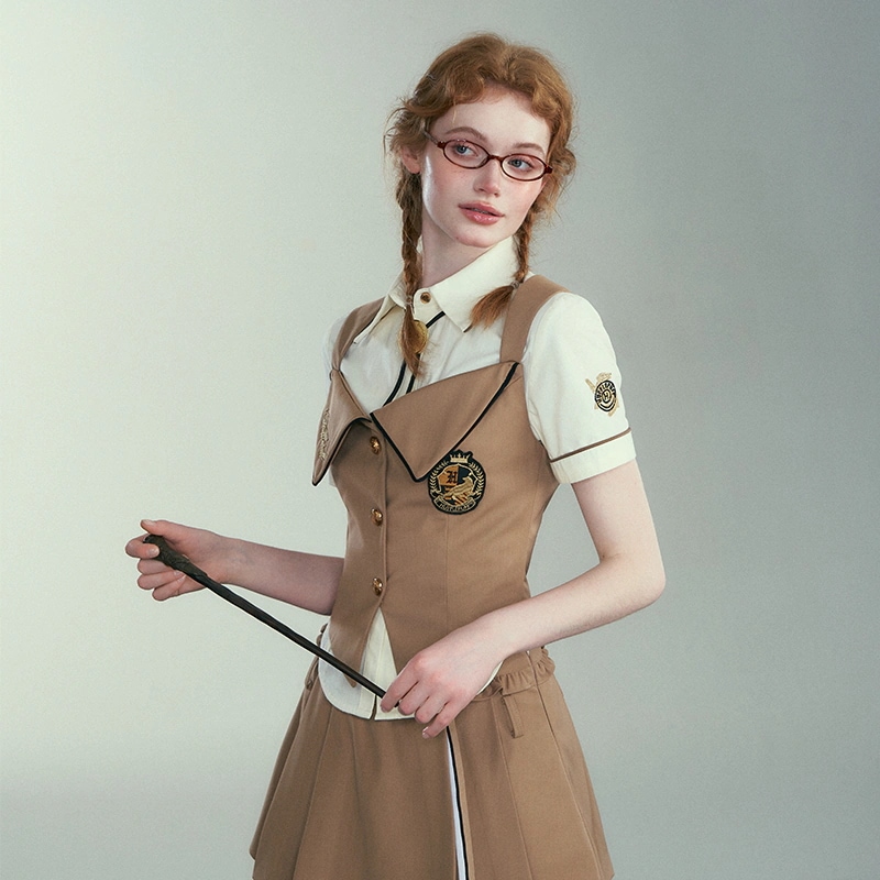 新品ハリーポッター共同ブランドウエストベスト 2025 新しいスリムで多用途なカレッジスタイル即納