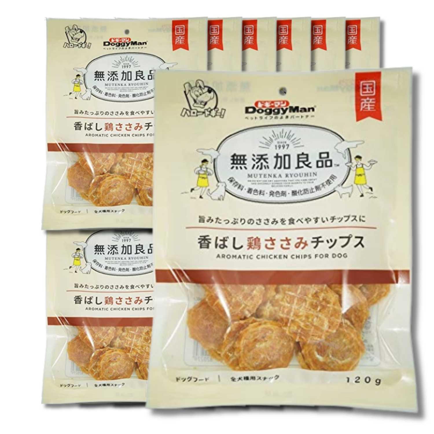 12個セット ドギーマン 無添加良品 香ばし鶏ささみチップス 120g