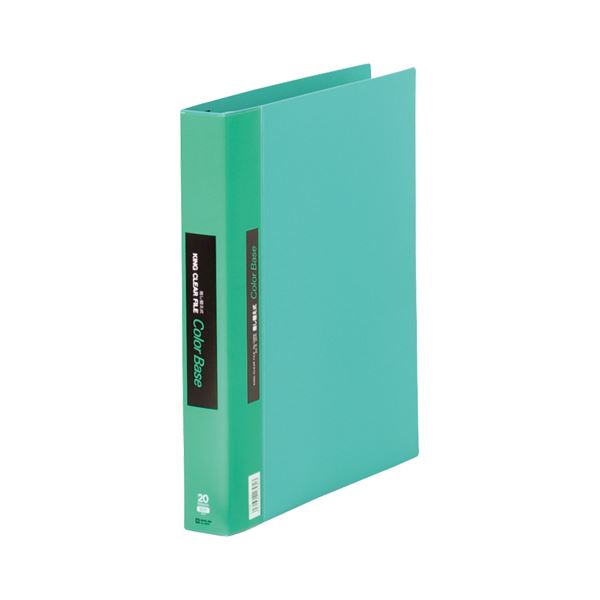 キングジムクリアーファイル カラーベース 差し替え式 A4タテ 30穴 15ポケット付属 背幅40mm 緑 139W-G1セット(5冊)