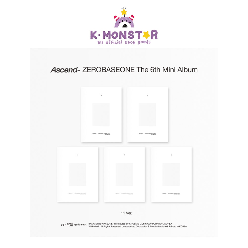 [特典] ZEROBASEONE - [Ascend-] / The 6th Mini Album (11 Ver.) 5種SET APPLEMUSIC