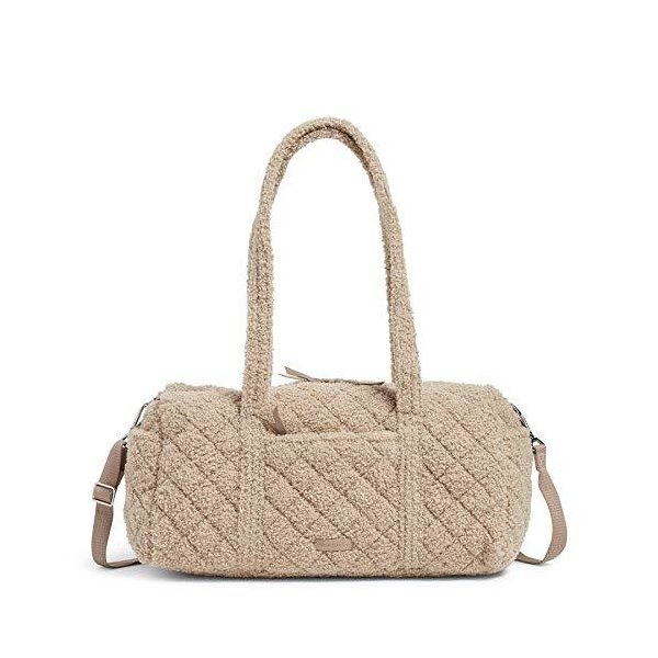 Vera Bradley Teddy Fleece Sherpa Small Travel Duffle Bag， Ginger Snap 並行輸入品