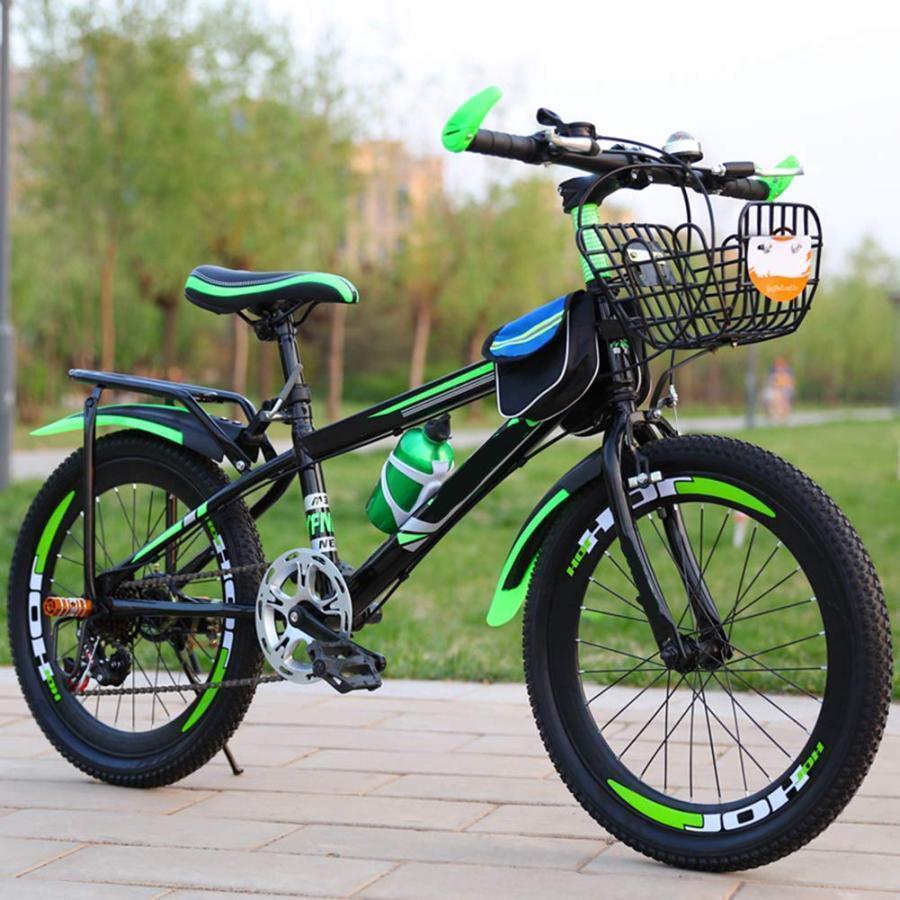 [2026新作-351]子ども用自転車ガールズボーイズのための18-22インチキッズ学生バイクプレミアム炭素鋼の変数マウンテンバイクシングルスピードの可変速度ディスクブレーキ
