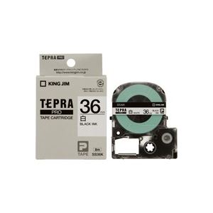 (業務用20セット) キングジム テプラPROテープ/ラベルライター用テープ (幅：36mm) SS36K 白に黒文字