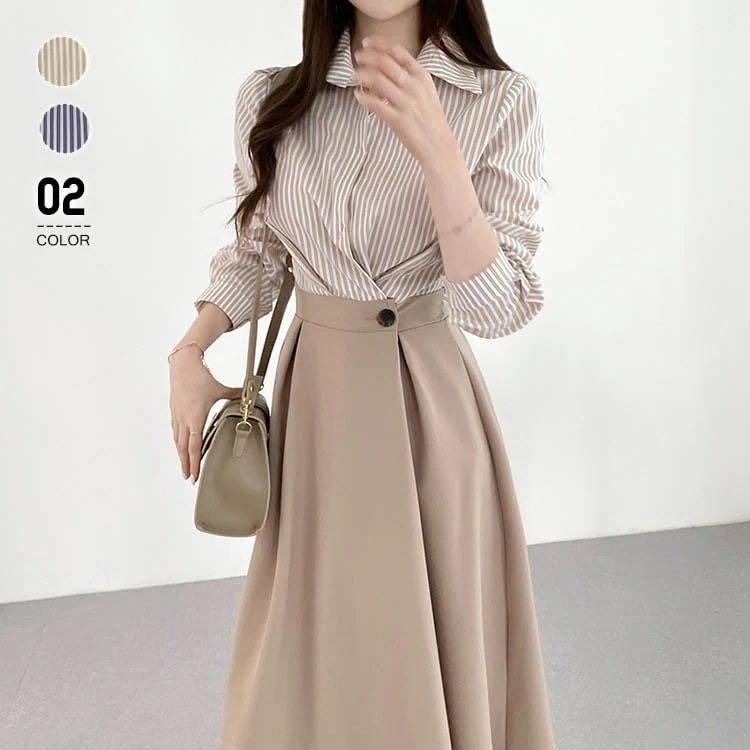 【2025新作】シャツワンピース 春夏 きれいめ 30代 40代 50代 着やせ 上品 切り替え カジュアル 可愛い 体型カバー おしゃれ ロング 大人 ミセス 通勤 通学 涼しい 清涼 快適