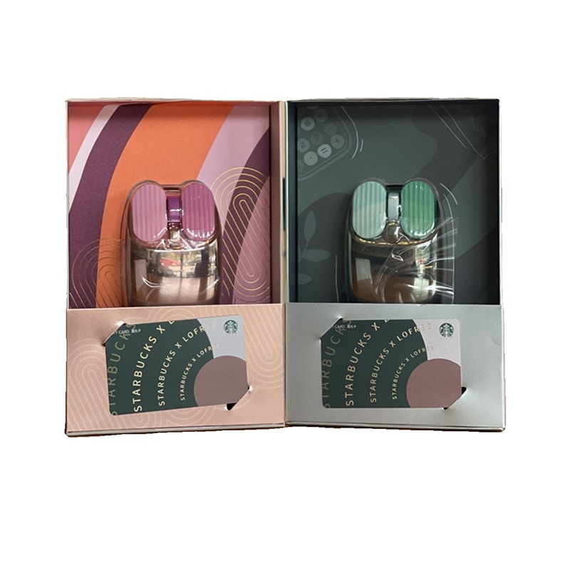 洛斐スターバックス×ロフィ コラボレーション マウス 明るい色のローズゴールドとクラシックグリーン ワイヤレス Bluetooth 充電式 マウス