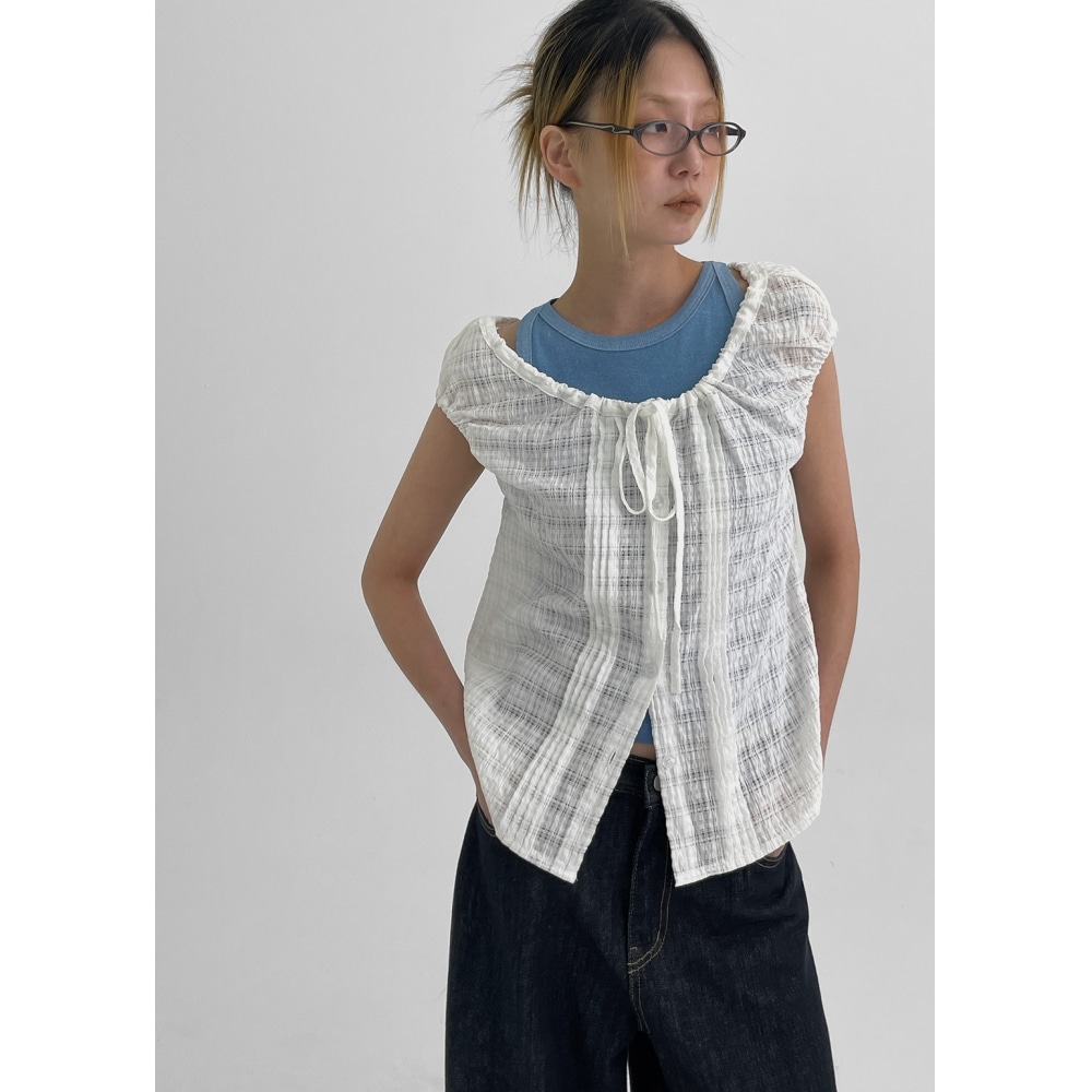 ブラックアップロッティ 2ウェイストラップナシブラウス