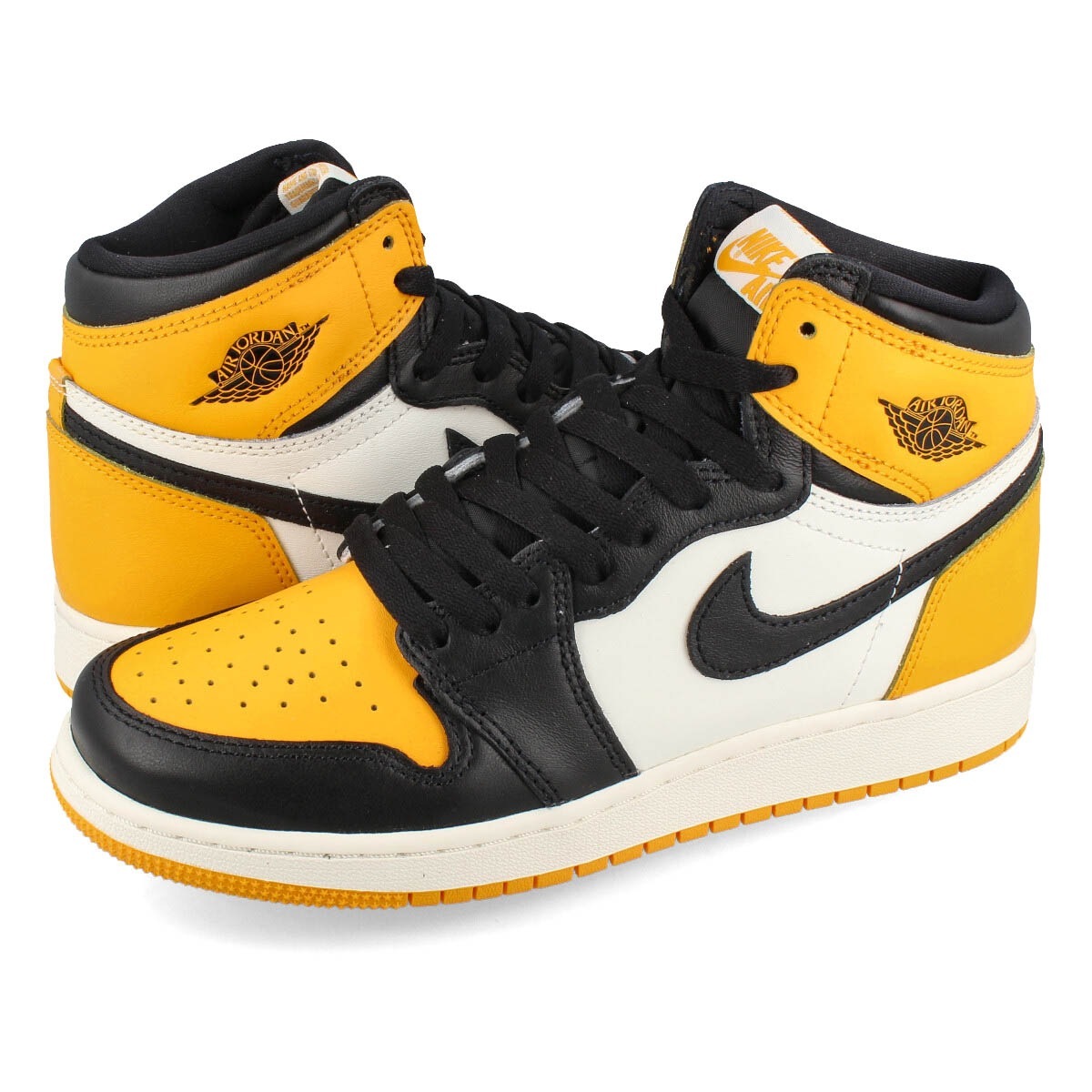 AIR JORDAN 1 RETRO HIGH OG GS BLACK/TAXI/WHITE 【YELLOW TOE】