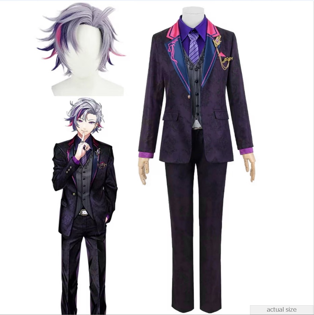 即納 バーチャルYouTuber Vtuber にじさんじ 不破湊 スーツ コスプレ衣装 ウィッグ追加可
