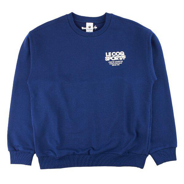 ルーズフィットの背面にレタリンググラフィックが入ったスウェットシャツ QQ123LFS18 LNV