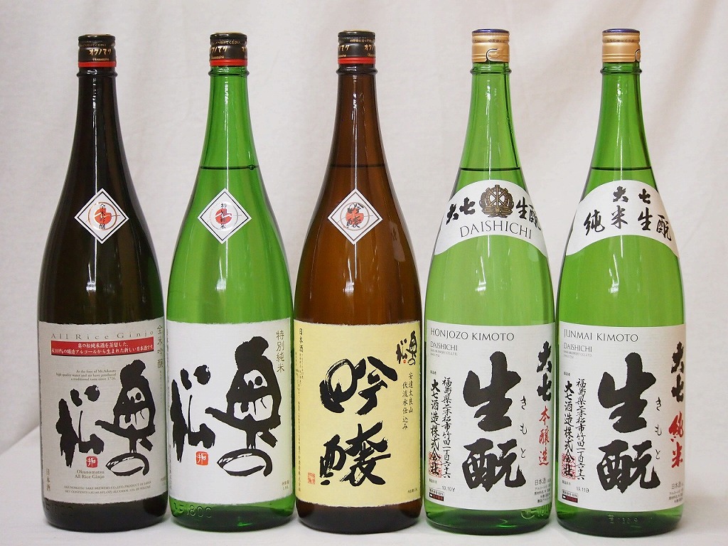 世界的に有名な 新東北日本酒5本セット(奥の松 吟醸(福島県) 特別純米(福島県 奥の松 全米吟醸(福島県) 奥の松 その他 -  flaviogimenis.com.br