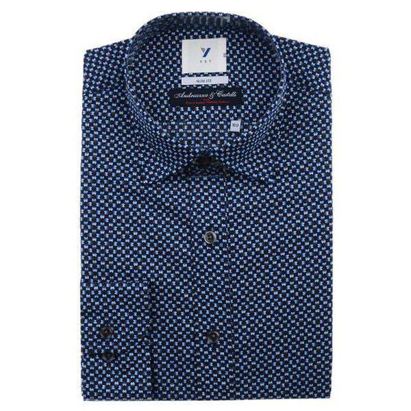 YJESUA014_アンドレアッツァコットンスモールプリントスリムフィット長袖 27,185円