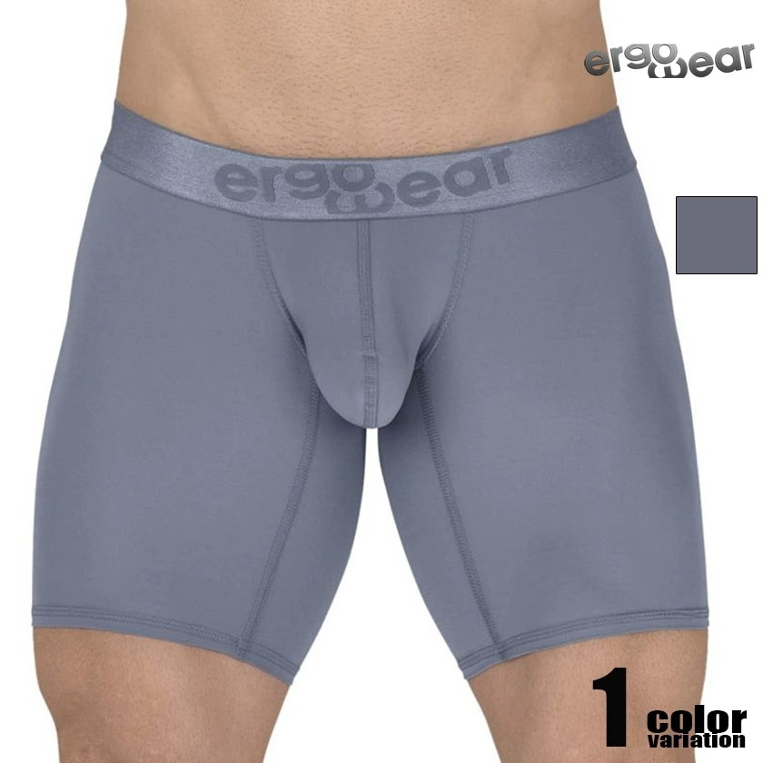 ボクサーパンツ メンズ Ergowear/エルゴウェア MAX XX Boxer Briefs Color BlueFog MIDCUT ロングボクサー 立体縫製 ボクサーパンツ　男性下着　メンズ