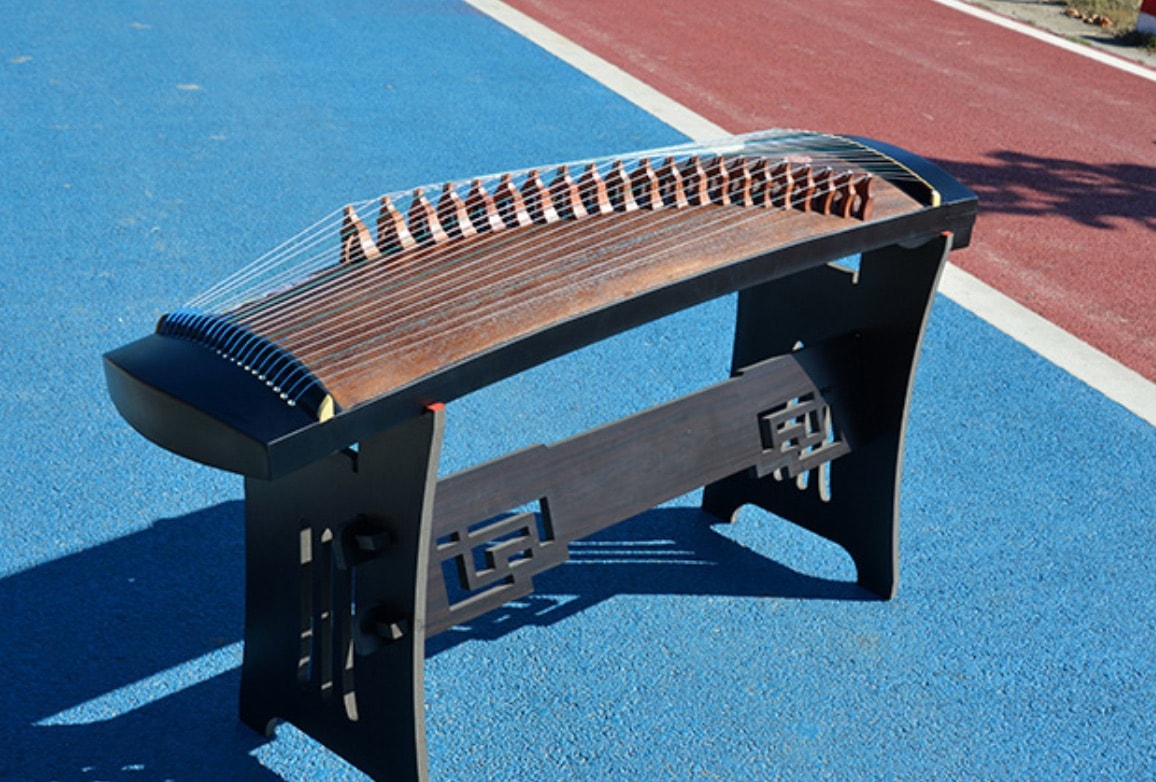 古筝 ポータブル 90cm ブラック 21弦 中国弦楽器