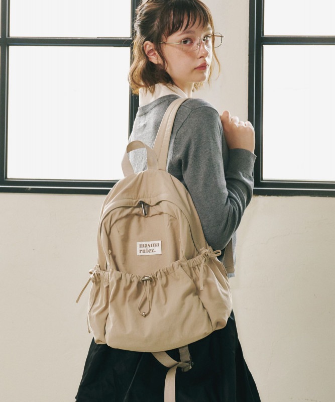 mini ver.リボンポケット backpack_Beige