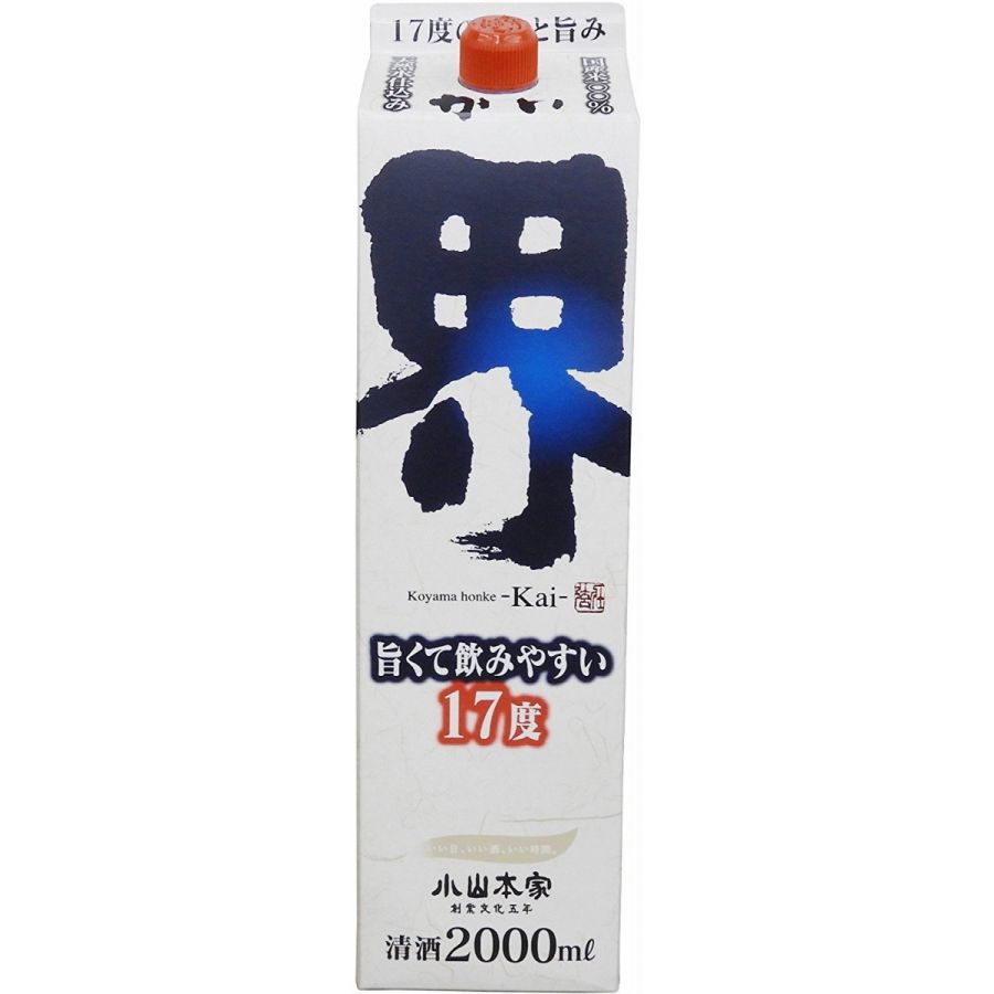 【送料無料】小山本家 界（かい) パック 2000ml (2L)6本【北海道沖縄県東北四国九州地方は必ず送料が掛かります】 5,391円