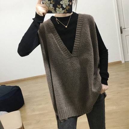 トップス レディース ベスト ニット チョッキ Vネック 無地 ゆったり 大人 可愛い きれいめ今日は30パーセント