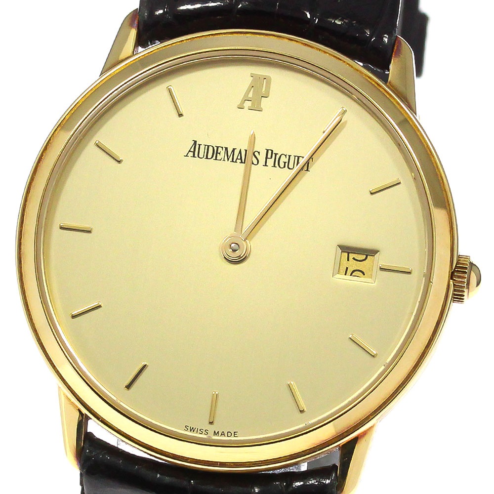 ジャンク オーデマピゲ AUDEMARS PIGUET K18YG クォーツ メンズ 保証書付き_759738【中古】 130,150円