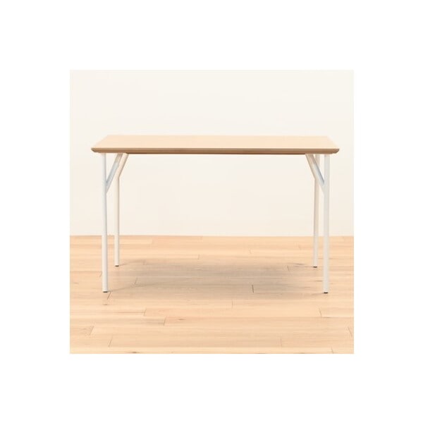 光製作所 アリカ ダイニングテーブル120 ウッド天板 スチール脚WH メーカー直送