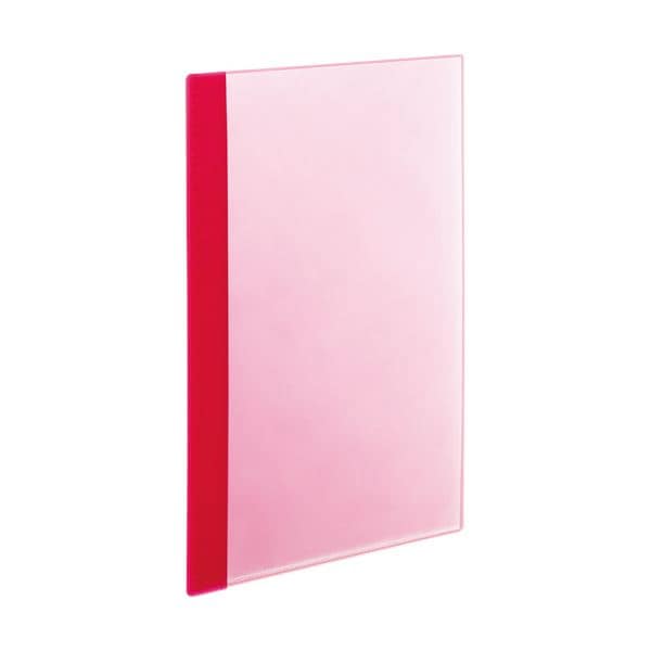 （まとめ） TANOSEE薄型クリアブック（角まる） A4タテ 5ポケット ピンク 1パック（5冊） 30セット