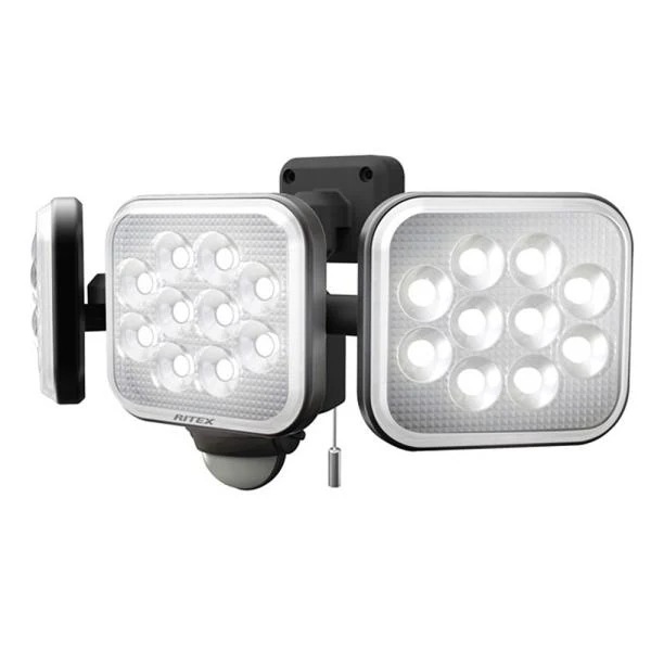 ムサシ musashi 照明 14W×3LEDフリーアーム 屋外 防犯 LEDAC3042 【メーカー直送品 代引き不可 ラッピング不可 配送日時指定不可】