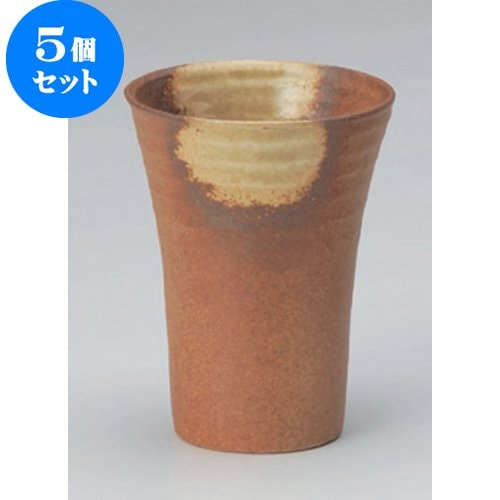 5個セット フリーカップ 南蛮ｵﾌｹﾌﾘｰｶｯﾌﾟ [8.2 x 10.9cm(220cc)] 和食器 酒器 料亭 旅館 居酒屋 業務用