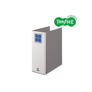 （まとめ）TANOSEE 片開きパイプ式ファイルE A4タテ 100mmとじ グレー 10冊