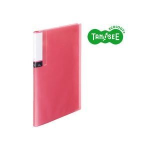 （まとめ）TANOSEE クリアブック（透明表紙） A4タテ 12ポケット ピンク 60冊