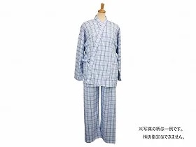 羽衣綿業 スムース二部式ねまき（紳士用） グレー L 7600