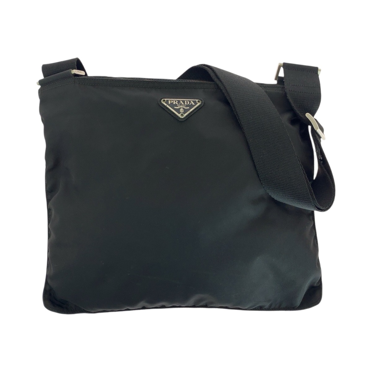 テスート 三角ロゴプレート ブラック 黒 シルバー金具 ナイロン ショルダーバッグ サコッシュ レディース 503815