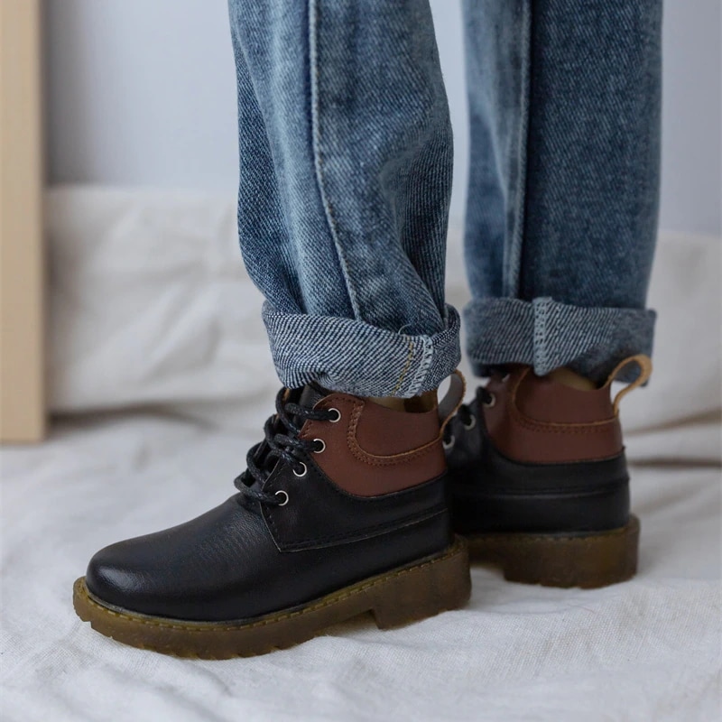 BJDドールシューズ ドール靴 ショートブーツ ブラック&ブラウン 70cm普通/SDサイズ人形通用 4,682円