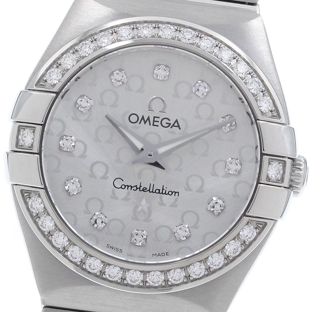 オメガ OMEGA 123.15.24.60.52.001 コンステレーション ダイヤベゼル 12P クォーツ レディース 良品 保証書付き_960320【中古】