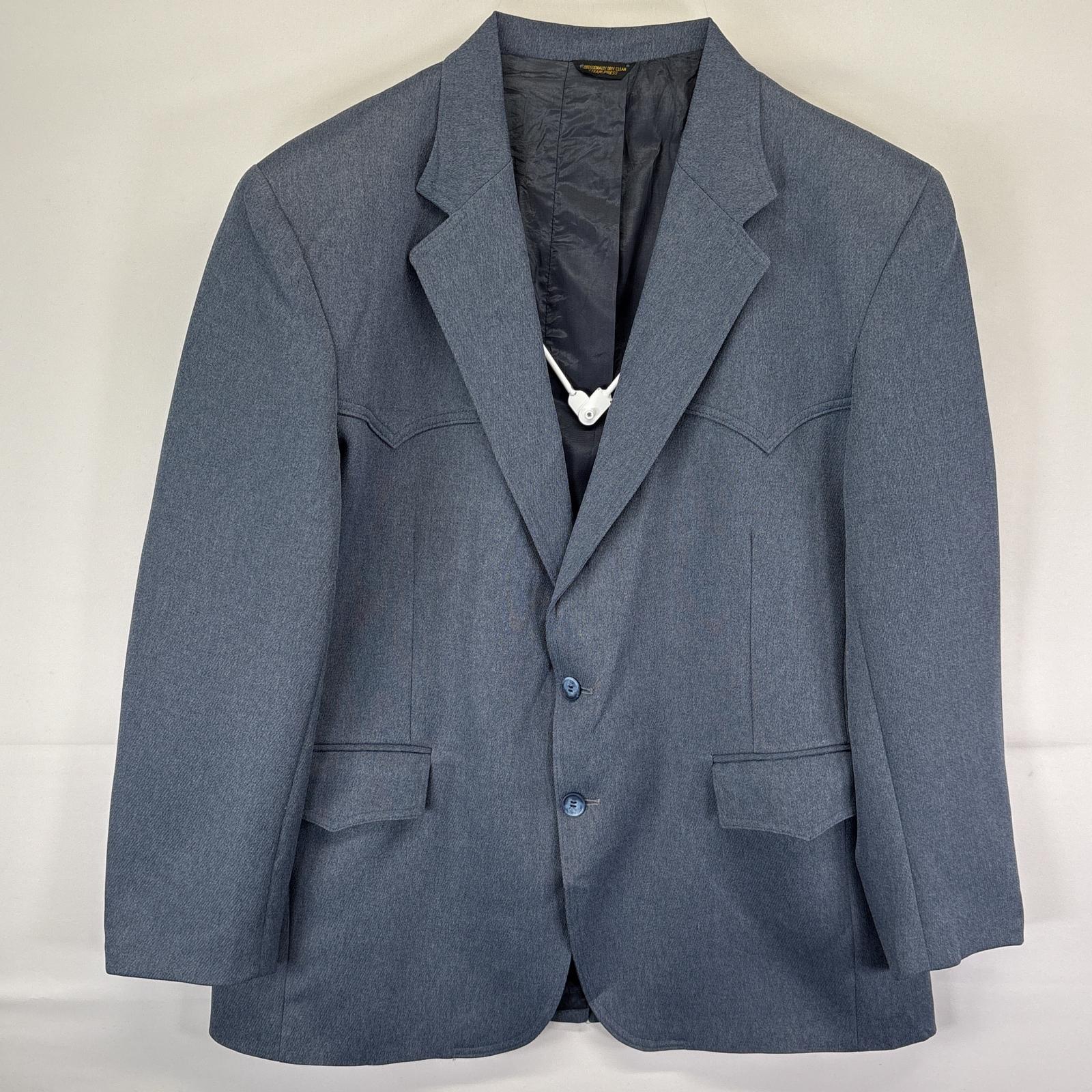 古着 90s/90年代 テーラードジャケット スーツ ブレザー ウェスタン スタプレ グレー系 メンズ