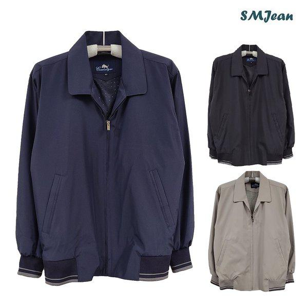 SMJ1176 メンズ絞りジャンパー 男性 ウインドブレーカー 基本フィット 裏地 春秋 M~2XL