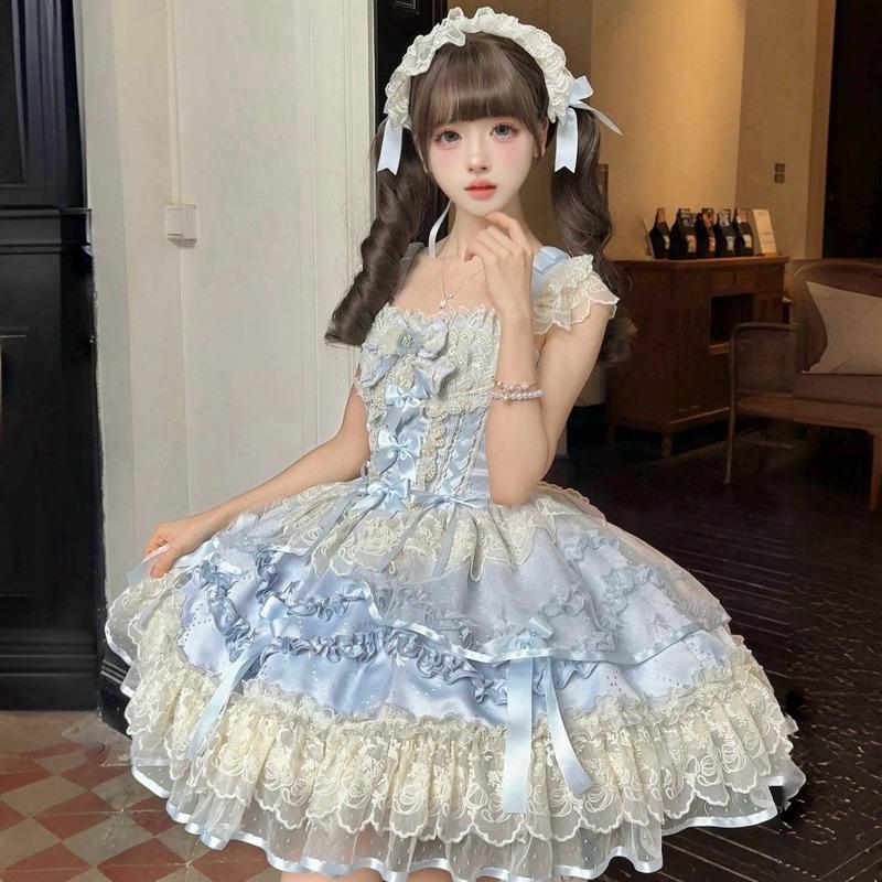 バレエスタイルのストラップ付きの冬のドレスでロールプレイング用の薄手のサポートが付いています