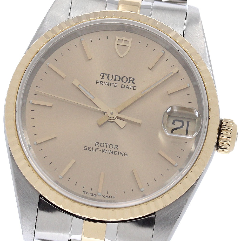 チュードル TUDOR 72033 プリンス デイト YGコンビ 自動巻き ボーイズ 良品 保証書付き_949605【中古】