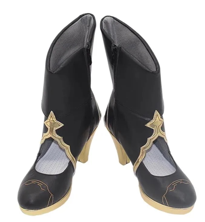 コスプレ靴雪衣崩壊スターレールフゲン符玄ブーツ下駄シューズ長靴コスプレクリスマスハロウィン