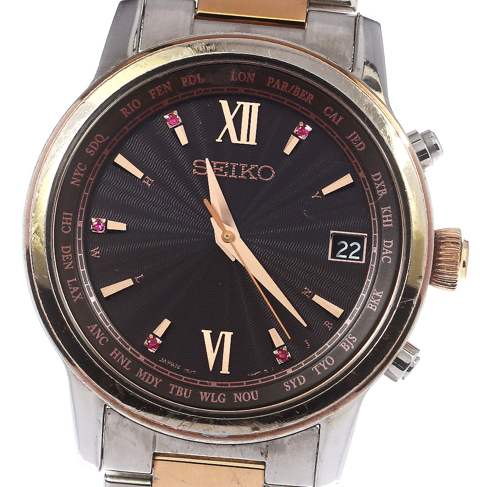 セイコー SEIKO SAGZ100/7B27-0AK0 ブライツ 限定800本 5Pルビー ソーラー電波 メンズ _769593【中古】