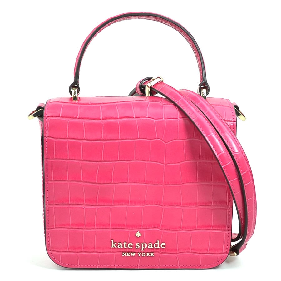 ケイトスペード Kate Spade 斜め掛けショルダーバッグ 型押しレザー ピンク レディース r10090i