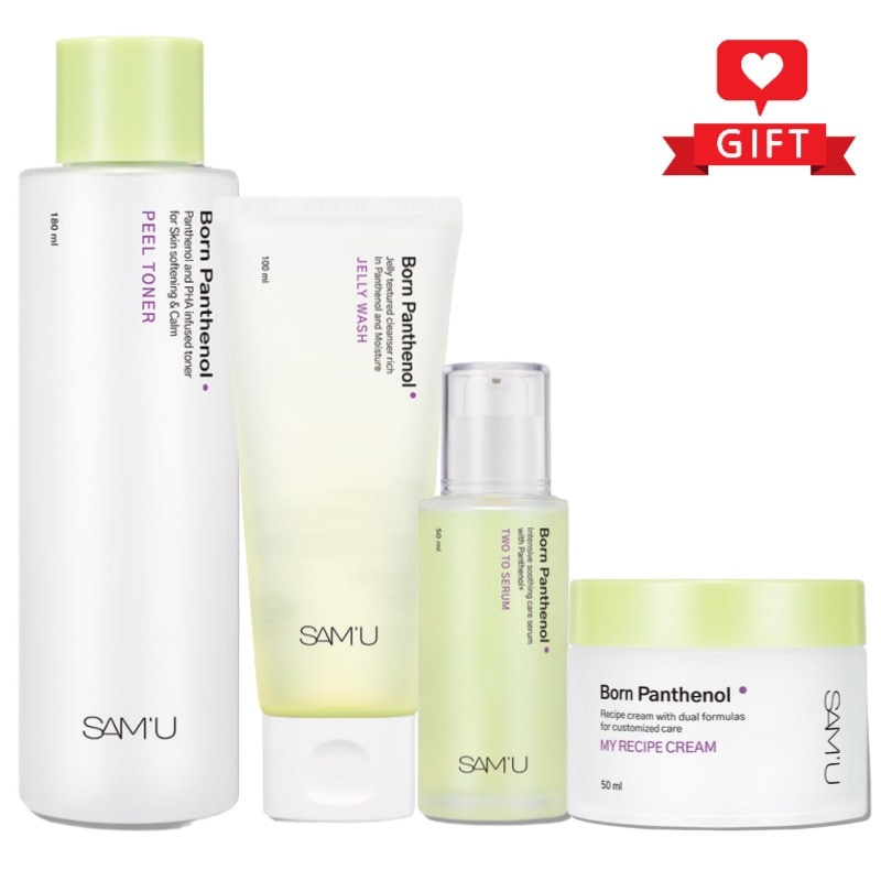 本パンテノール4点セット（クリーム50ml+セラム50ml+トナー180ml+ジェル洗顔100ml） / 敏感肌/低刺激/肌バリア/水分ケア/乾燥対策